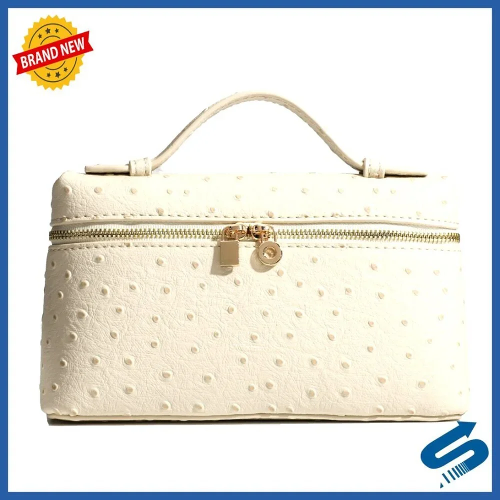 Small Leather Crossbody Bag with Top Handle, Detachable Strap, Quiet Luxury